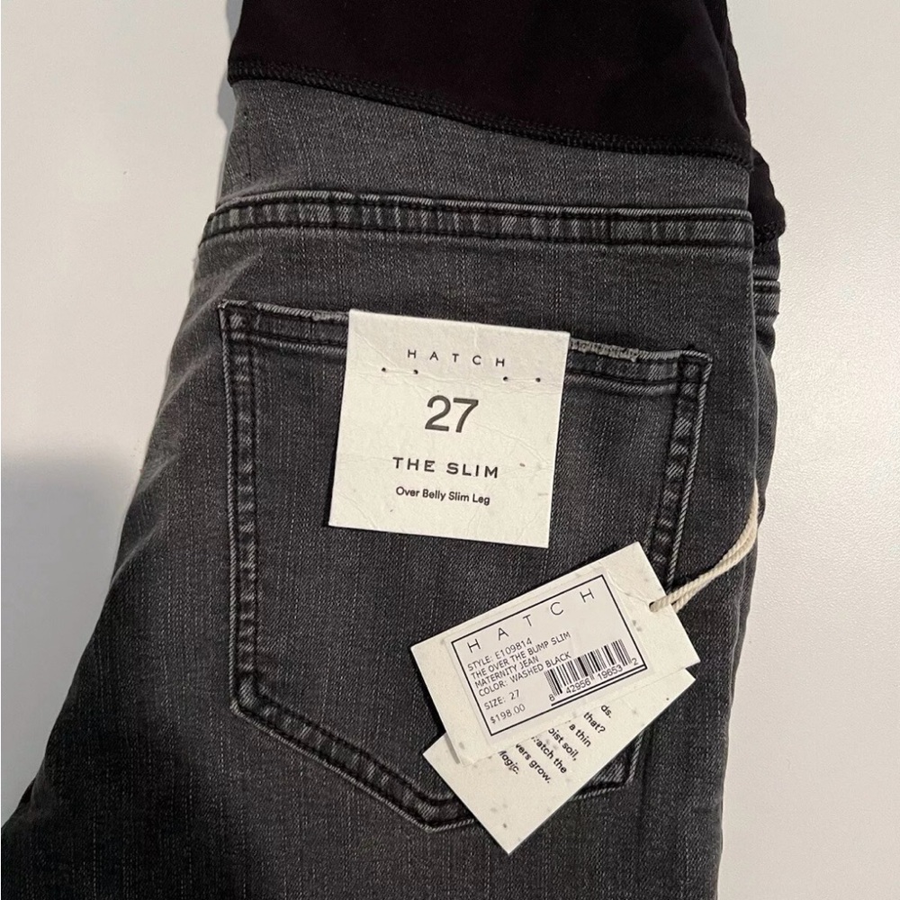 HATCH Maternity Skinny Jeans Womens Size 27 Slim Washed Black Maternity Jeans
